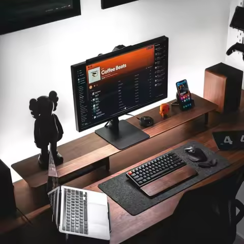 Wooden Z1 Monitor Riser Holder Compartment Computer Monitors Stand Monitor Height Increase Storage S