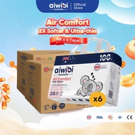 [Bundle of 6] Aiwibi Baby Air Comfort Diapers Tape