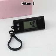BEVAVAR Gantungan Kunci Jam Digital LCD Jam Digital LCD Saku Senyap Jam Elektronik Digital Portabel