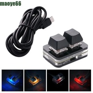 MAOYE Copy Paste Keypad, Acrylic Mini Custom Mini 2 Key Keypad, Hot Swap Red Switch Type-c Interface