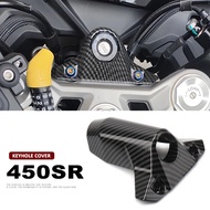 Motorcycle Accessories Colors Carbon Fiber Keyhole Decorative Shell Front Cover For CFMOTO 450 SR 45