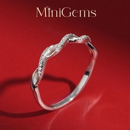 MiniGems แหวน เงินแท้ 92.5 เพชรสวิส(CZ) แหวนคู่ แหวนแต่งงาน แหวนผู้หญิง แหวนผู้ชาย 06446