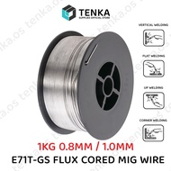 TENKA E71T-GS Gasless Flux Core Wire 1KG (0.8/1.0mm) Flux Cored