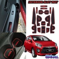Perodua Axia INTERIOR SLOT MAT Dashboard Pad Karpet Getah Tepi Pintu Kereta Aksesori Car Carpet