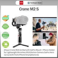 Zhiyun Crane M2S Gimbal Stabilizer with with GoPro Mount + Phone Holder for Mirrorless Camera/Gopro/Insta360/Action Camera/Smartphone