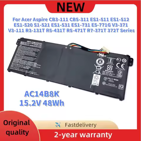 AC14B8K Laptop Battery For Acer Aspire ES1-131 ES1-311 ES1-331 R3 R3-131T R5 R5-471T R5-571T Chromeb