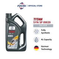 Titan SYN SP 0W20 Fully Synthetic Engine Oil 4L Car Oil Excellent Wear Protection &amp; LSPI Prevention - Silver