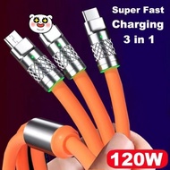 3-Head Fast Charging Cable, 3 IN 1 DOUBLE FAST CHARGES NORMAL CHARGING CORD High Quality Super Durab