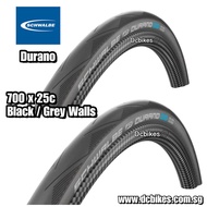 Schwalbe 700 X 25c Durano Double Defence Raceguard Folding Tyre Etrto : 25-622 (2 Tires)