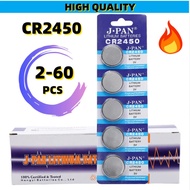 2-60pcs CR2450 Battery 3V Lithium Button Cell 550mAh CR2450 5029LC LM2450 DL2450 CR2450N BR2450 Cell