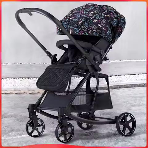 Baby stroller / can sit and lie down two-way lightweight stroller can be folded / shopping cart / 0-