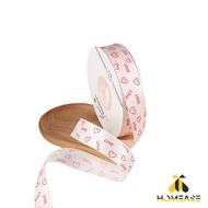 HA 1 Roll Printed Ribbon Use To Decorate Gift Boxes Valentine's Day Flower Bouquet DIY Work Width 2.