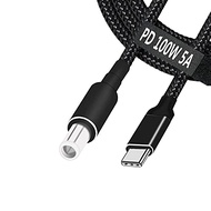 USB C to 7.4mm Laptop Charging Cable Adapter Male Type C to DC 7.4 x 5.0mm Converter Braided 6.5ft F