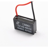 1PCS Fan capacitor CBB61 1.5UF starting capacitor 450V 400V electric fan air conditioning capacitor