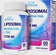 Liposomal 2200mg High Dose Softgel, Trans-Resveratrol 1700mg Plus TMG 500mg