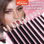 Thick Lash Clusters, 8-16mm Volume D Curl 3D Wispy DIY Eyelash Extensions