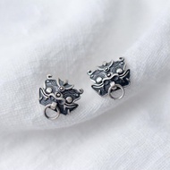 Hhhg New Chinese Retro Lion Men's Earrings Unique Temperament Distressed 520 Gifts for Boyfriend Uni