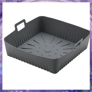23cm/9Inch Square Large Silicone Air Fryer Liners Mold for Air Fryer 6-8QT Reusable Airfryer Oven Ba