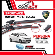PROTON PERSONA 2018-Present | CARACE SPORT-ACE Red Wiper Blades 24"+16" | OEM Sport Wiper Blades New