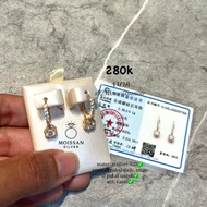 AM3R Rose Gold Moissanite Mosang Earrings 0.3 CT Silver Jewelry S925