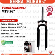 Ready Fork/garpu sepeda mtb 26 inch travel 80 mm