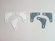 4pcs Corner Plate for Slotted Angle Bar Gray/White