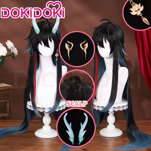 IN STOCK Dan Heng IL Wig Game Honkai: Star Rail Cosplay DokiDoki Dan Heng Imbibitor Lunae Men Black 