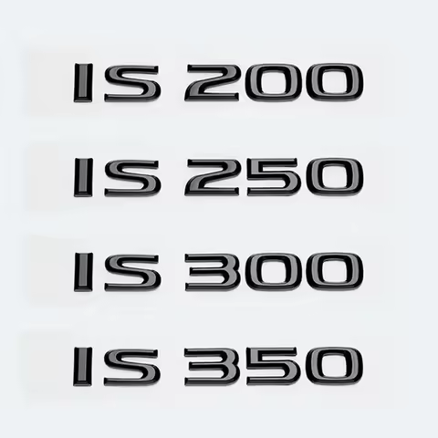 Glossy Black ABS For Lexus Car Trunk Logos Badge Letters IS200 IS250 IS300 IS350 IS300h IS200t IS500