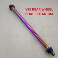 Y15 REAR WHEEL SHAFT RODA BELAKANG TITANIUM AXLE BELAKANG