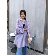 Ready Stock Thin as Cicada Wings~Fashionable High-Quality Lightweight Tencel Sunscreen Shirt Loose B