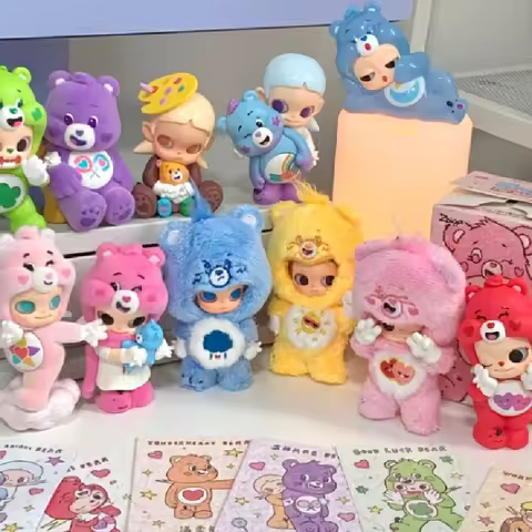 New Popmart Care Bears × Zsiga Series Figurine Blind Box Kawaii Popmart Anime Characters Mystery Box