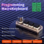 STABLESELLING  Gaming Keyboard, 3 Keys Macropad Macro Mechanical Keyboard,   Backlit Mini Custom Pro