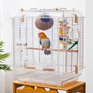 Ornamental Pet Bird Cage Acrylic Large Breathable Bird House Parrot Tiger Skin Breeding Cage with Bi