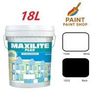 18L DULUX MAXILITE PLUS EMULSION PAINT 15245 WHITE or 10222 Black Undercoat cat