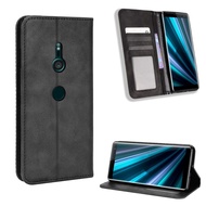 Casing Sony Xperia XZ3 Vintage Flip Cover Sony H9436 H8416 H9493 Magnetic Wallet Case PU Leather Cas