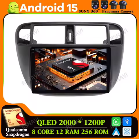 Car Radio Android 15 For Honda Civic (EJ/EK/EM) 1995 - 2001 Tesla Model 3 Accessories Passat B5 Cove