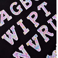 1pc A-Z Letter, Bright Color, Exquisite, Custom Name, Hand-Stitched Patch, Adhesive Backing, Badge, 