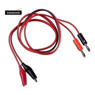 (R) Alligator Clip to Banana Plug Probe Cable Test Lead 90cm 3Ft