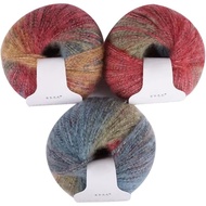 Yarn for Knitting & Crocheting, 3 Skeins Gradient Multi Color Wool Yarn Soft Fuzzy Knitting Yarn for
