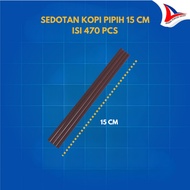 Flat Straws 15 Cm Coffee Straws Plastic Coffee Straws 470 Pcs