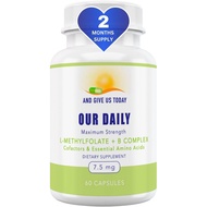 Our Daily Vites L-Methylfolate B Complex Cofactors & Essential Amino Acids (7.5mg) - Active Folate, 