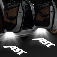 White ABT Logo Shadow Light 2pcs ABT Door Light For Audi RS3 RS5 RS7 TTS C6 C5 B5 B6 A4 A5 A6 A7 A8 