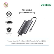 UGREEN 7IN1 USB-C To HDMI+2*USB 3.2 A+ USB-C 3.2+SD/TF+PD Converter (UG-CM498-15531)