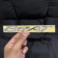 Embossed Sticker Letter Emblem/ SilverBEAT Size 17.5 x 2.5 CM Embossed Sticker