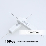 10pcs 10W 5% Cement Resistor Power Resistance 0.1 ~ 10K 0.1R 0.5R 10R 50R 0.22 0.33 0.5 1 2 5 8 10 1