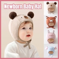 Newborn Baby Hat 0-18 Months Warm Ear Protection Hat Cute Cartoon Animal Pattern Boys Girls Kids Hat