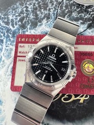 🌈🌈新返貨啦🌈🌈Omega Constellation 123.10.35.20.01.002🖤原裝黑色巴黎釘紋面 35mm🎁兩張卡&盒🎁連原裝鋼帶VU3043（廣華街店）