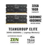 TEAMGROUPTM️ ELITE 32GB / 16GB 5600MHz / 4800MHz DDR5 SODIMM (For Laptop / Notebook)