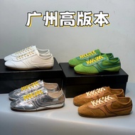 EBTC DVN Genuine Leather Retro German Training Shoes Women's Shoes Round Toe Color Matching Flat For