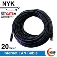 NYK FTP Cat6A Outdoor 20m Internet Ethernet RJ45 Lan Cable Cat 6a Ethernet Cable